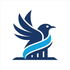 Industrial Bird Logo Emblem Concept Vector