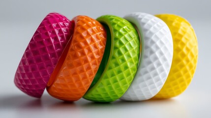 Colorful Wristbands with Diamond Pattern Vibrant Accessories for Fashion and Style