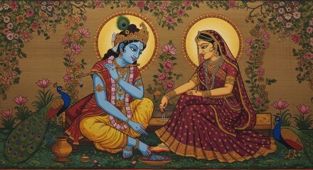 Radha Krishna Eternal Divine Love and Devotion Artistic Representation