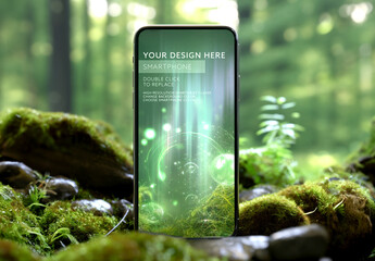 Mock up of a smartphone device with Generative AI