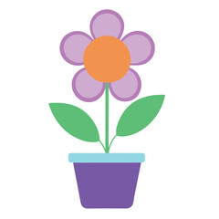 Flower pot icon design template isolated vector image