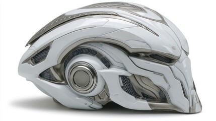 Futuristic Motorcycle Helmet with Aerodynamic Design and Advanced Ventilation Features for High
