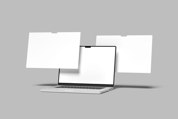 Laptop website presentation blank mockup