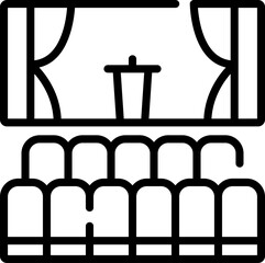 auditorium illustration on a white background     