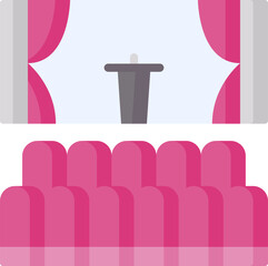 auditorium (2) illustration on a white background     