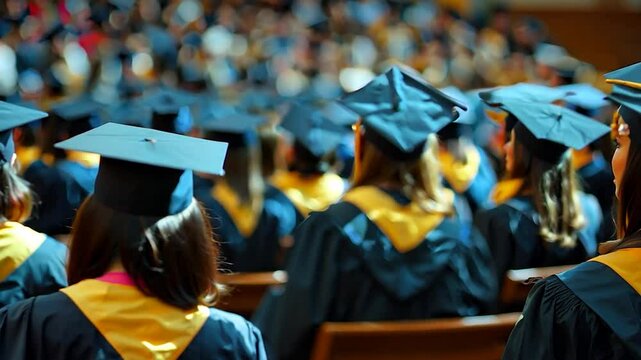 Graduation ceremony students academic achievement success