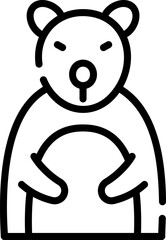 bear illustration on a white background     