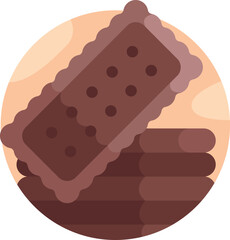 biscuit illustration on a white background     