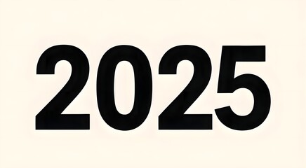 Bold black 2025 typography on white background