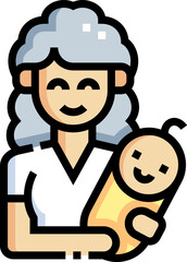 mother illustration on a white background     