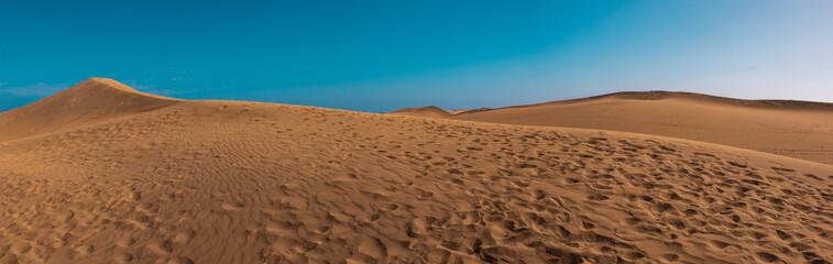 Dunes of Maspalomas, grand canary, in summer
