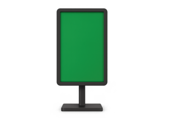 Blank Green Advertising Sign on Stand for Custom Promotions Display