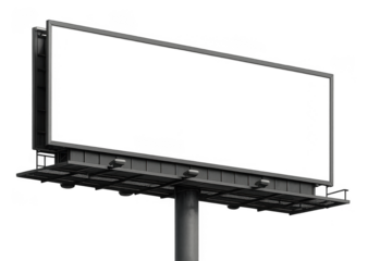 Blank billboard in urban setting ready for advertising display