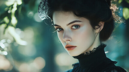 1900 elegant portrait of a graceful lady.
