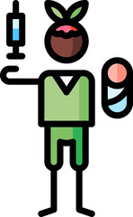 nurse illustration on a white background    