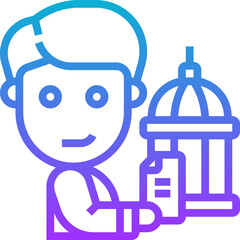 officer illustration on a white background    