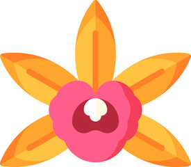 orchid illustration on a white background     