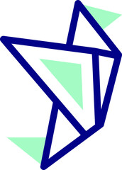 origami illustration on a white background    