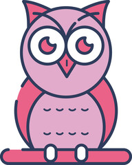 owl illustration on a white background     