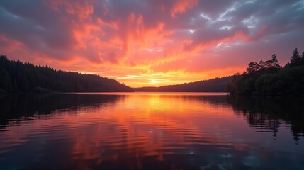 Twilight Tranquility: Water's Mirror of Nature