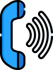 phone call illustration on a white background   