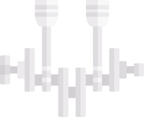 piston illustration on a white background     