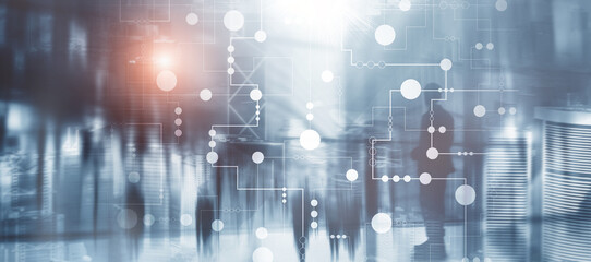 Universal financial background. Line and dots. Futuristic digital background for Business technology