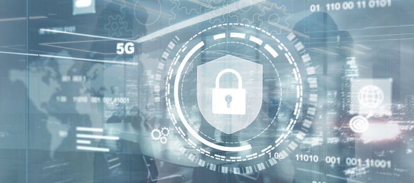 Cyber Security Encrypted Technology, Digital Information Protected Information privacy antivirus