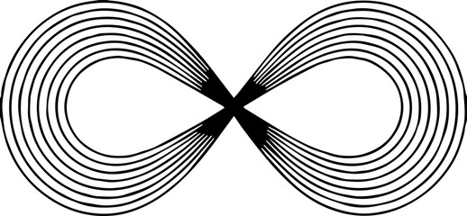 Modern minimalist infinity logo icon