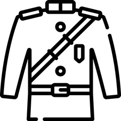 police uniform illustration on a white background     
