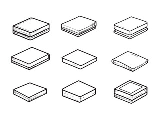 Simple Line Art Illustration of Post-it Note Tray Design