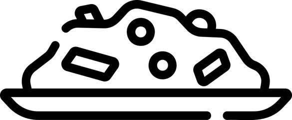 poutine illustration on a white background     