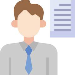 presenter illustration on a white background     