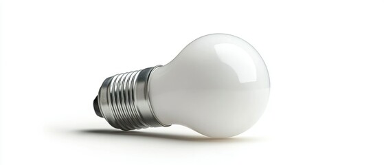 Lightbulb rests on white surface, offering simple illumination.