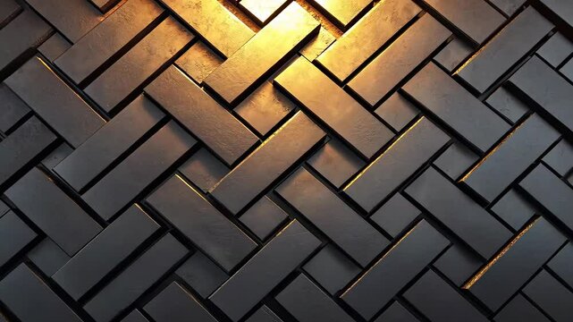 Intricate geometric pattern of woven dark metal