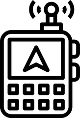 satellite navigator illustration on a white background     