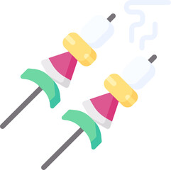 skewer (2) illustration on a white background    