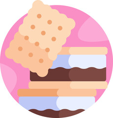 smore illustration on a white background    