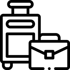 suitcase illustration on a white background    