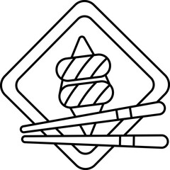 sushi illustration on a white background     