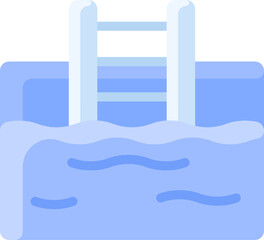 swimming pool illustration on a white background     