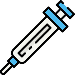 syringe illustration on a white background     