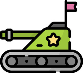 tank illustration on a white background     