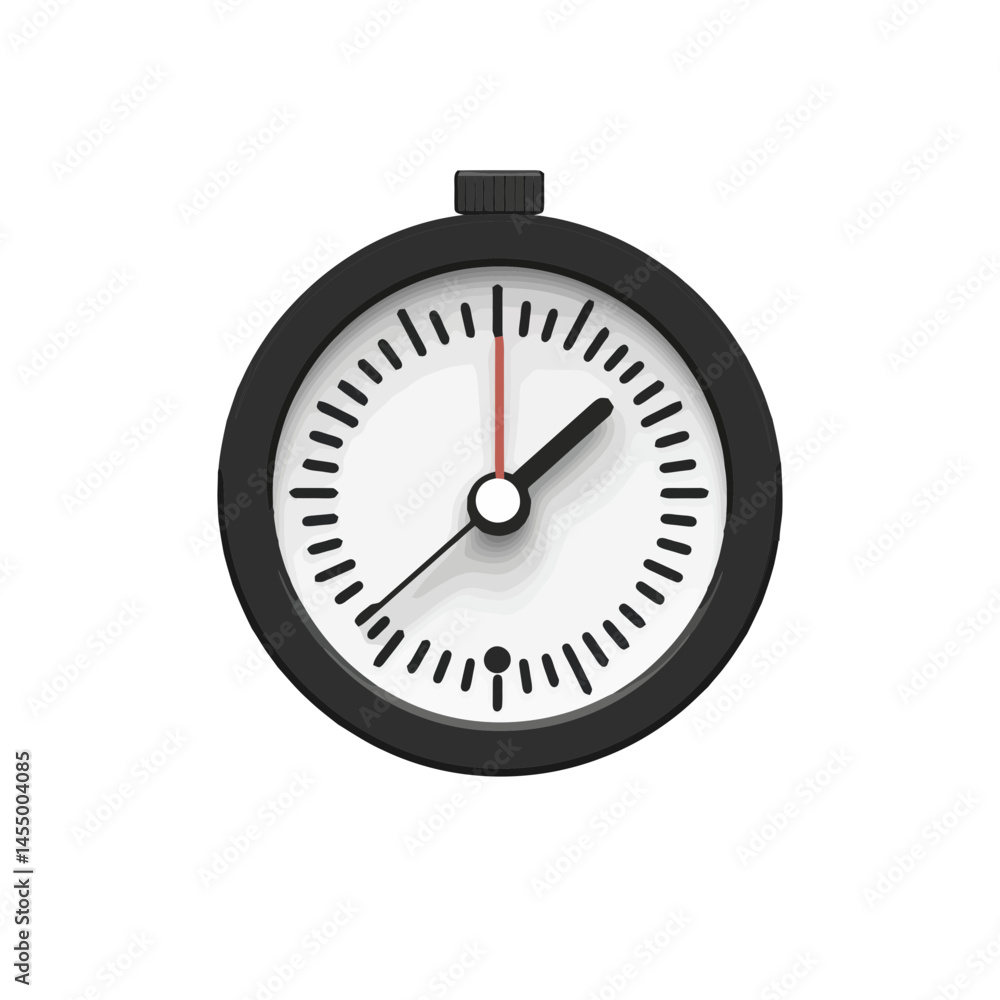 Poster minimalist barometer icon showcasing a tech-inspired design with clear lines and an elegant round sh
