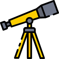 telescope illustration on a white background     