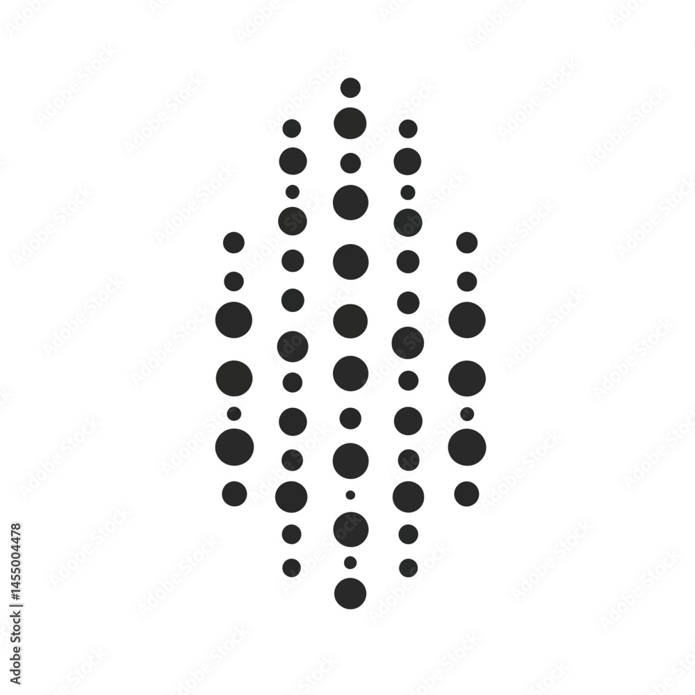 Poster minimalist ph scale icon designed in a tech-inspired line art style, featuring circular elements in 