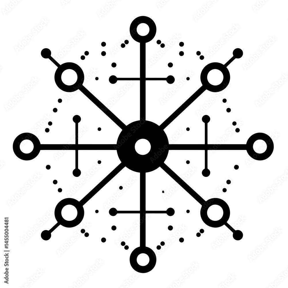 Poster minimalist periodic table element icon designed in a 2d style with geometric shapes and lines for ed