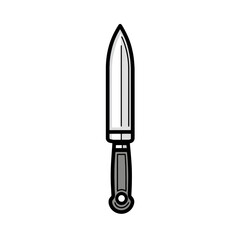 Knife icon designed with a minimalist and tech-inspired line style for culinary and design applications