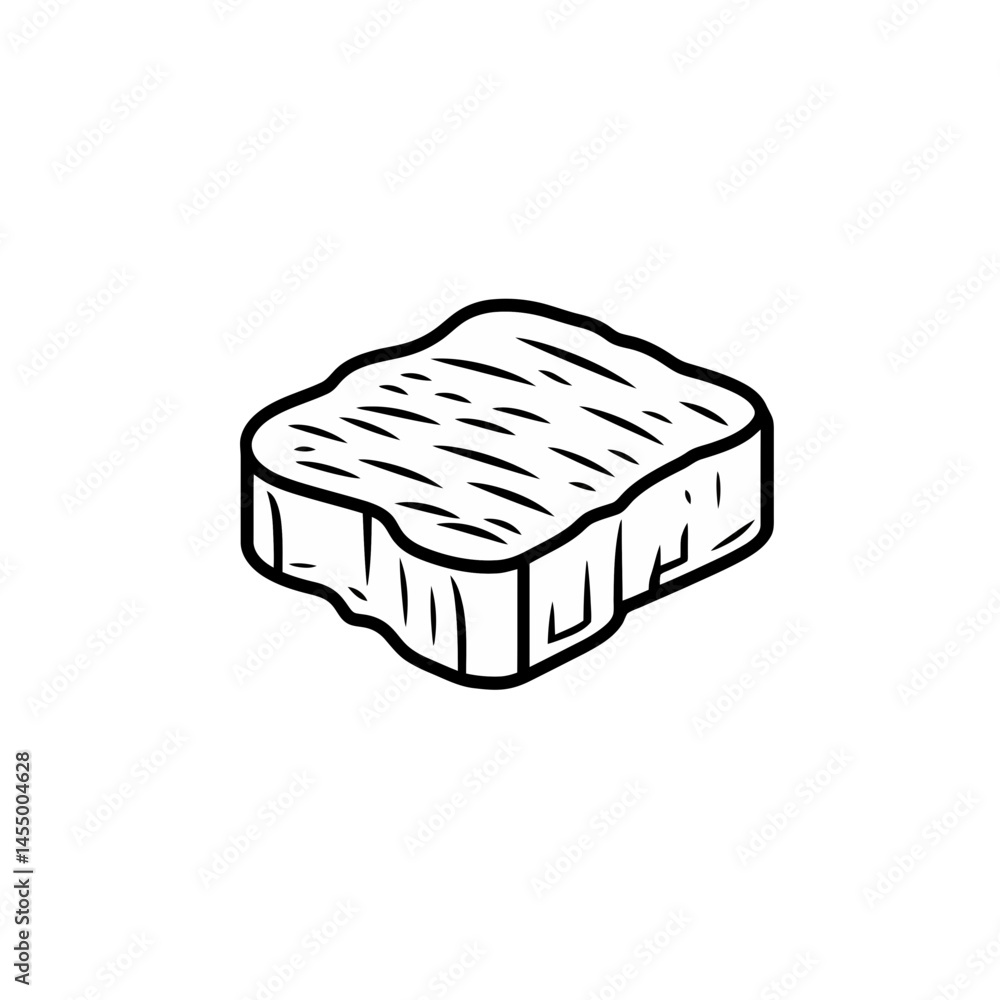 Aufkleber minimalist single line icon of steak showcasing clean design and modern aesthetics for culinary appl