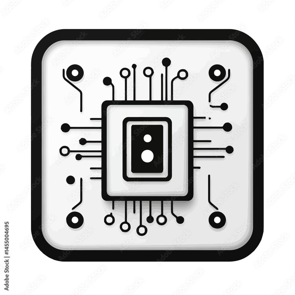 Poster toggle switch on icon designed with minimalist tech-inspired elements and a modern 2d style suitable